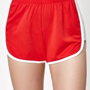 LA Hearts Retro Running Shorts in Red and White